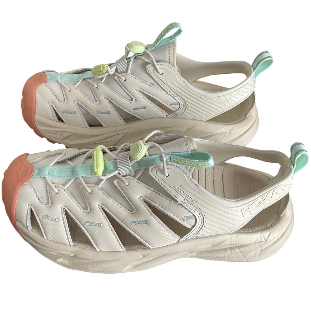 Hoka Hopara Hiking Sandals Oat Milk Silver Peony 1123112 Mens 8.5 Womens 9.5